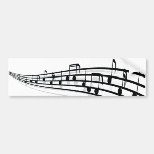 Adesivo Para Carro Notas da música