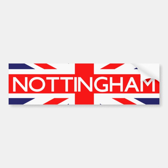 Adesivo Para Carro Nottingham: Bandeira Britânica (Frente)