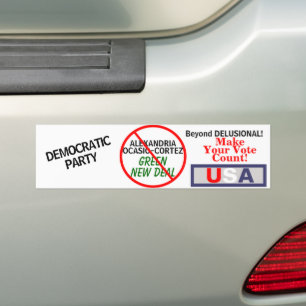 Adesivo Para Carro Nova Democracia Verde de Ocasio-Cortez