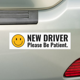 Adesivo Para Carro Novo Driver: Por Favor Seja Paciente