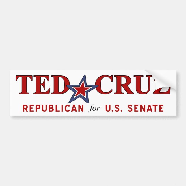 Adesivo Para Carro NOVO - Senado de Ted Cruz Texas E.U. (Frente)