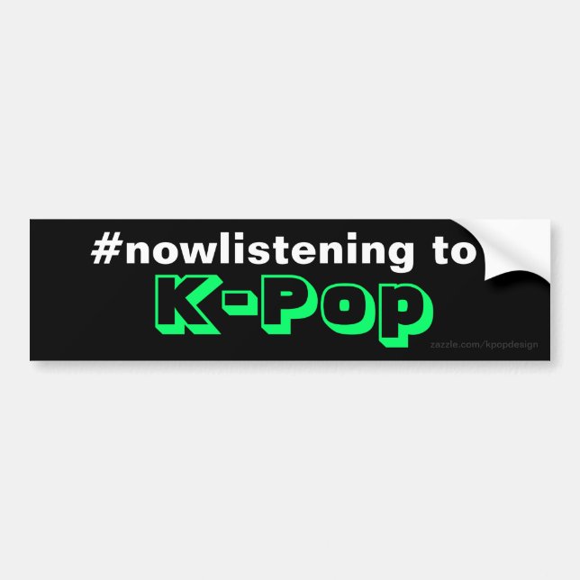 Adesivo Para Carro #nowlistening ao K-Pop (Frente)