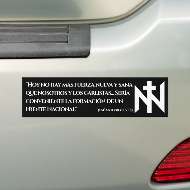 ADESIVO PARA CARRO NÚCLEO NACIONAL" (No carro)