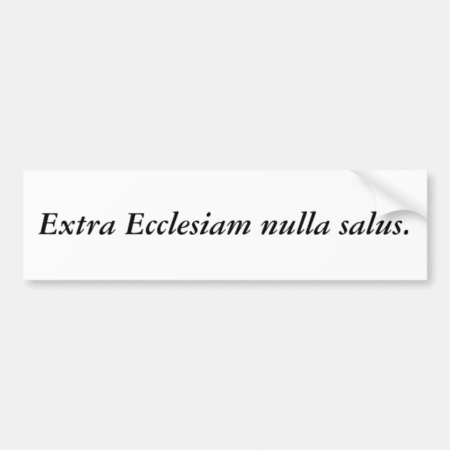 Adesivo Para Carro Nulla extra salus. de Ecclesiam (Frente)
