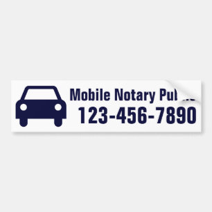 Adesivo Para Carro Número de telefone personalizado de notário públic