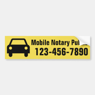 Adesivo Para Carro Número de telefone personalizado de notário públic