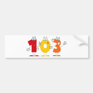 Adesivo Para Carro Número Feliz 103