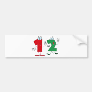 Adesivo Para Carro Número feliz 12