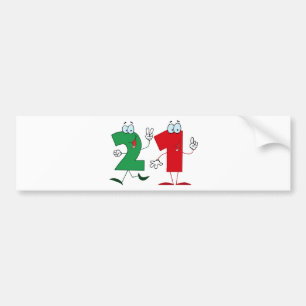 Adesivo Para Carro Número feliz 21