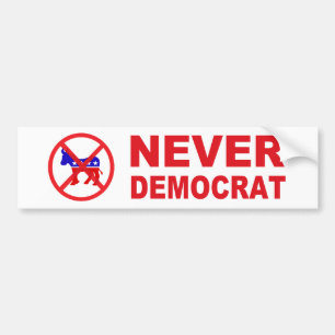 Adesivo Para Carro Nunca Democrata