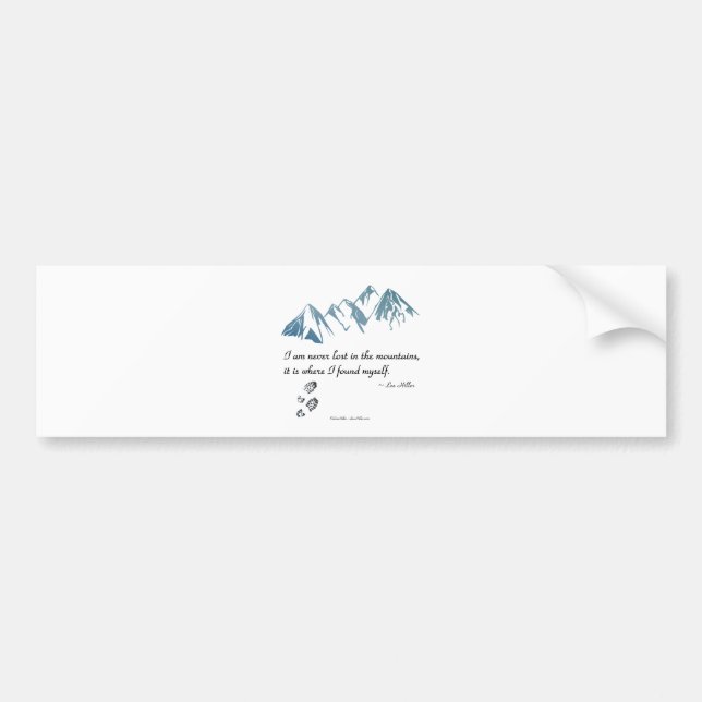 Adesivo Para Carro Nunca me perco nas montanhas, é onde... (Frente)