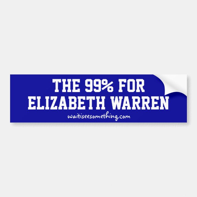 Adesivo Para Carro O 99% para Elizabeth Warren (Frente)