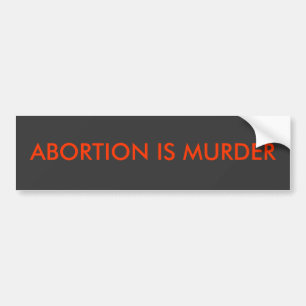 Adesivo Para Carro O aborto é assassinato