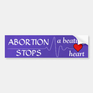Adesivo Para Carro O aborto para um coração batendo