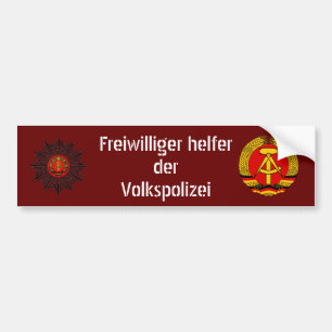 Adesivo Para Carro O ajudante de Volkspolizei