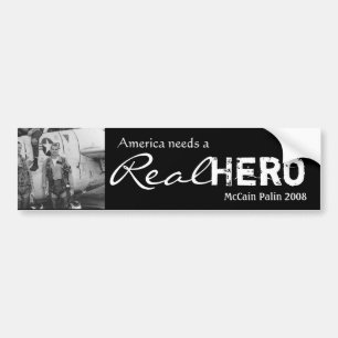 Adesivo Para Carro O americano precisa um herói real - autocolante n