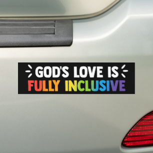 Adesivo Para Carro O amor de Deus é totalmente inclusivo LGBTQ Gay Ch