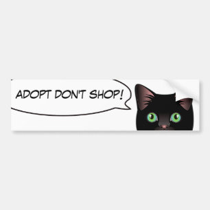 Adesivo Para Carro O amor do gato preto adota um gato do abrigo!