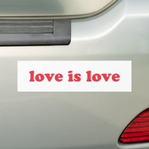 Adesivo Para Carro "O amor é o amor", orgulho branco vermelho lgbtq 