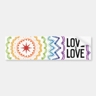 Adesivo Para Carro O amor é o Rainbow Bumper Sticker