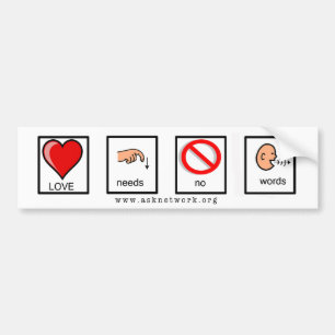 Adesivo Para Carro O amor não precisa nenhum autocolante no vidro