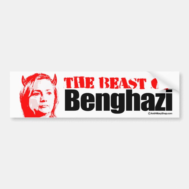 Adesivo Para Carro O animal de Benghazi - Anti-Hillary - Conservativ (Frente)