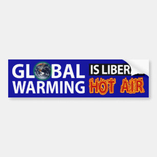 Adesivo Para Carro O aquecimento global é ar quente liberal