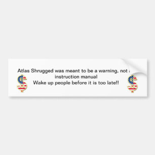 Adesivo Para Carro O atlas Shrugged foi significado ser um aviso,