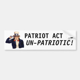 Adesivo Para Carro O Ato Patriótico É Não-Patriótico!