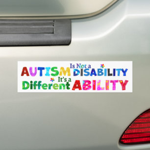 Adesivo Para Carro O AUTISM não é uma deficiência