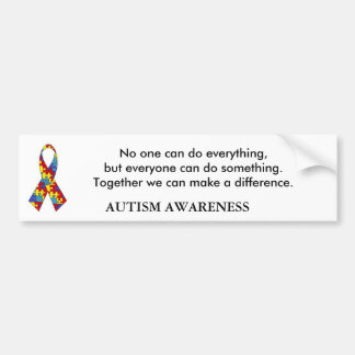 Adesivo Para Carro o autism_ribbon, ninguém pode fazer tudo, mas o