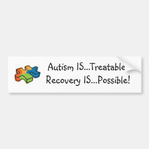 Adesivo Para Carro O autismo É… tratável! A recuperação É… p