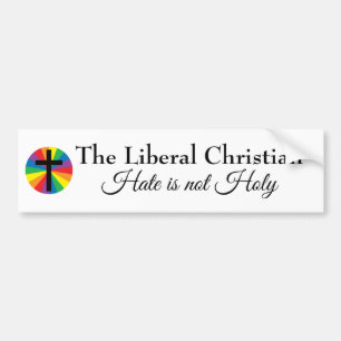 Adesivo Para Carro O autocolante no vidro traseiro cristão liberal