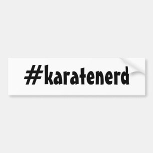 Adesivo Para Carro O autocolante no vidro traseiro do nerd do karaté