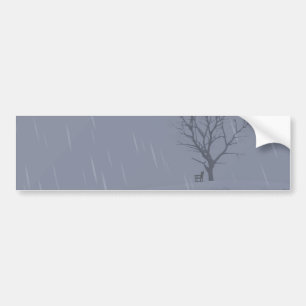 Adesivo Para Carro O autocolante no vidro traseiro frio do inverno
