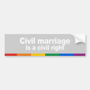 Adesivo Para Carro O casamento civil é um autocolante no vidro