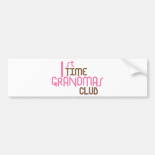 Adesivo Para Carro ø Clube das avós do tempo (rosa)