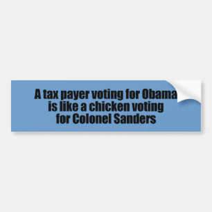 Adesivo Para Carro O contribuinte que vota para Obama é como uma