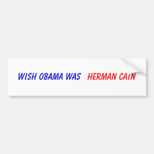 Adesivo Para Carro O desejo Obama era, Herman Cain