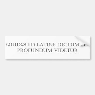 Adesivo Para Carro O dito de Quidquid Latine senta-se