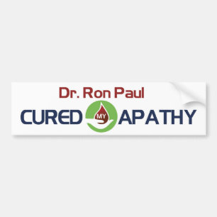 Adesivo Para Carro O Dr. Ron Paul curou minha apatia