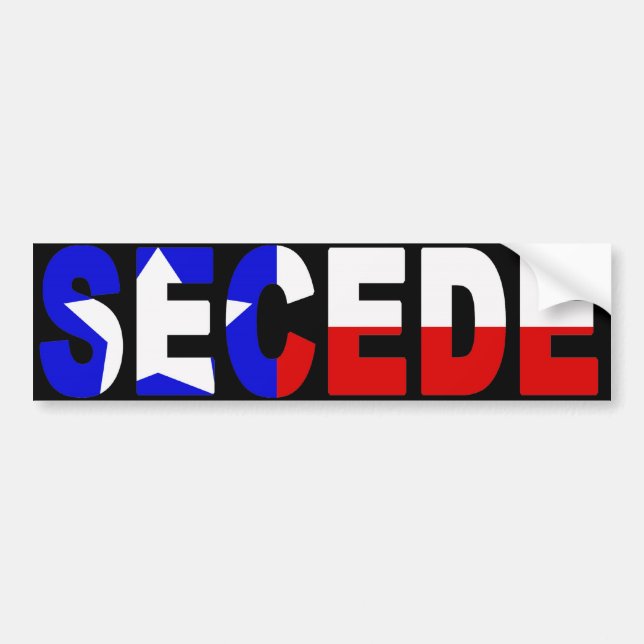 Adesivo Para Carro O escurecimento Texas SECEDE o autocolante no (Frente)