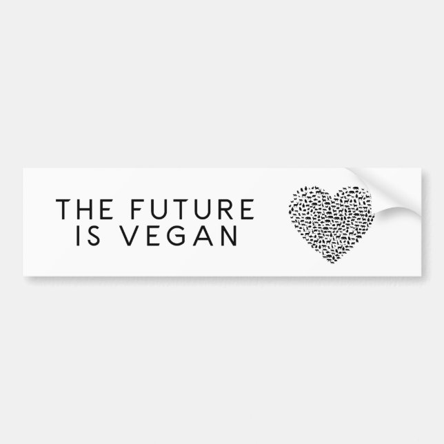 Adesivo Para Carro O futuro é autocolante no vidro traseiro do Vegan (Frente)