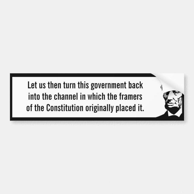 Adesivo Para Carro O governo do retorno à constituição (Lincoln) (Frente)