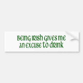 Adesivo Para Carro O irlandês é uma desculpa a beber