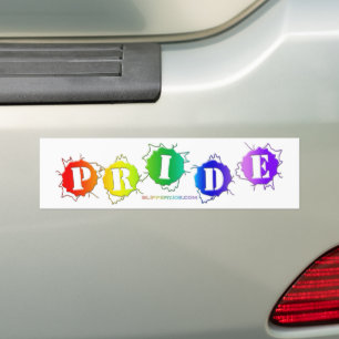 Adesivo Para Carro O letreiro do SlipperyJoe's colorido de arco-íris 