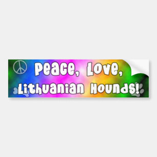Adesivo Para Carro O Lithuanian do amor da paz persegue o autocolante