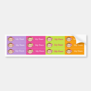 Adesivo Para Carro O macaco personalizado caçoa conhecido Waterproof
