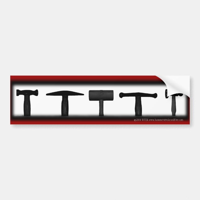 Adesivo Para Carro O martelo sombreia Bumpersticker (Frente)