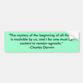 Adesivo Para Carro "O mistério do começo de todas as coisas é…